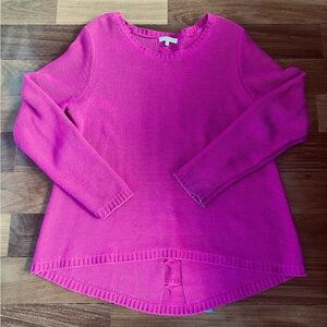 Isaac Mizrahi Bright Fuchsia Crewneck Sweater
